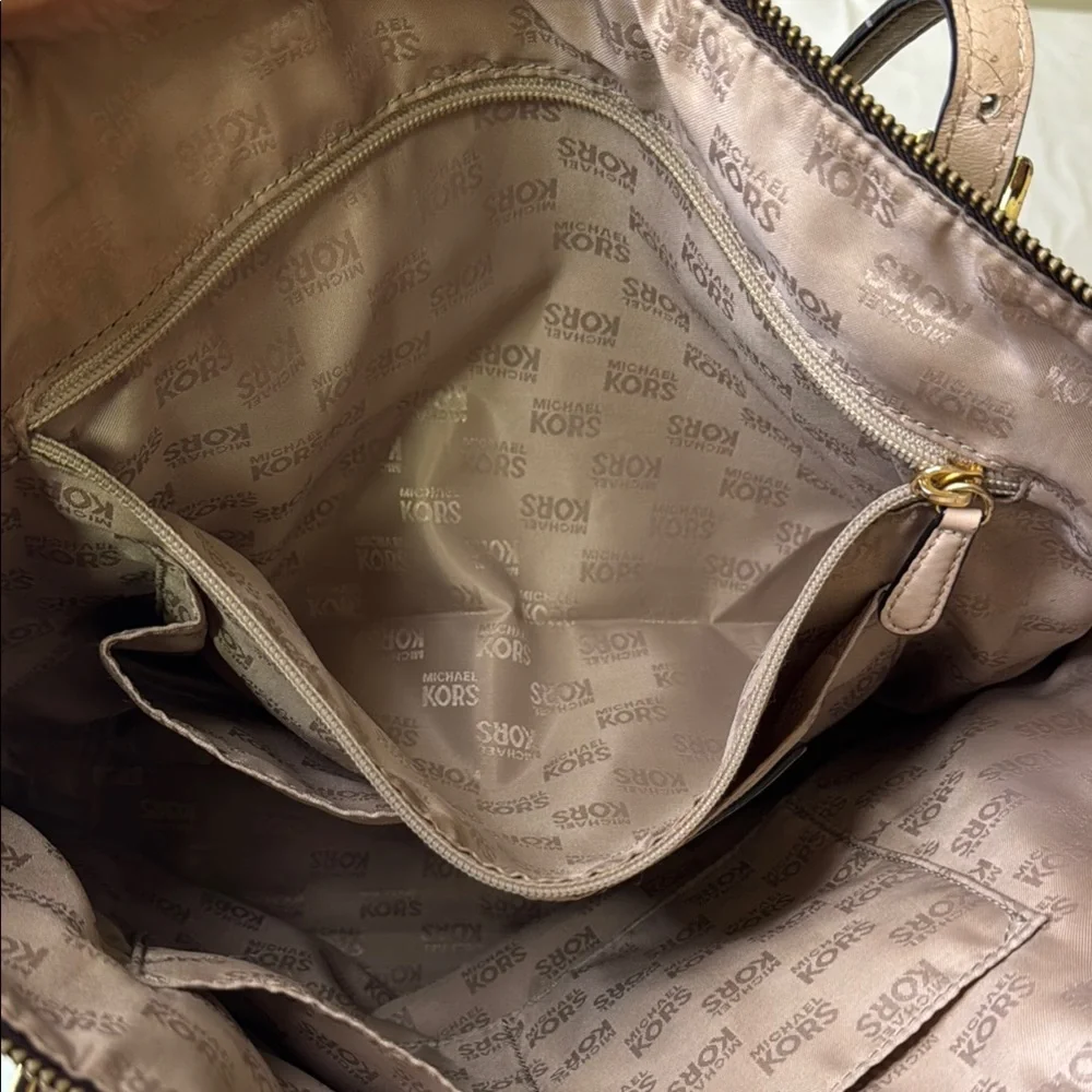 Michael Kors Jet‎ Set Travel Tote w/ Hummingbird Charm – Brown MK Monogram